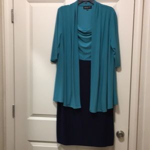 Beautiful women dress/jacket connected together, size 14W
